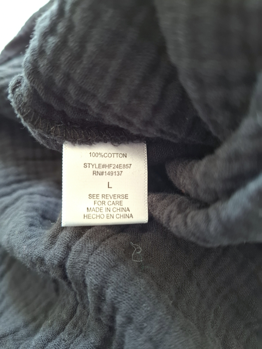HYFVE Black Wide Leg Smocked Pants SZ L - Picture 6 of 6